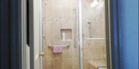 semi-frameless shower enclosure