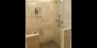 heavy glass shower door installation - hampton va